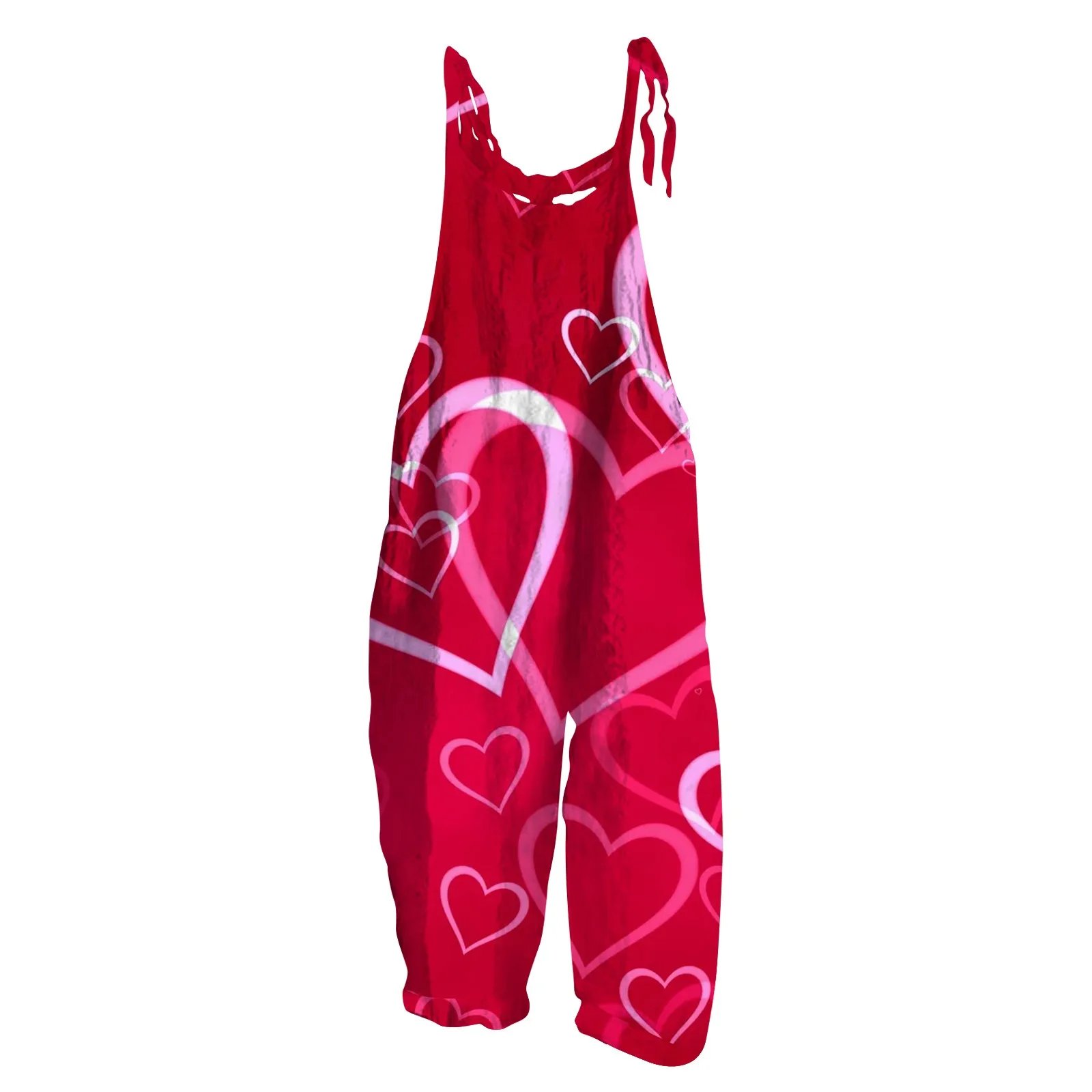 

Women'S Jumpsuit Print Casual Loose Vintage Shoulder Strap Cotton Linen New Fashion Women'S Clothing Loose Jumpsuits Casual