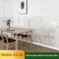 electrostatic wall protective film waterproof anti dirty home wall transparent electrostatic removable thickened wall stickers
