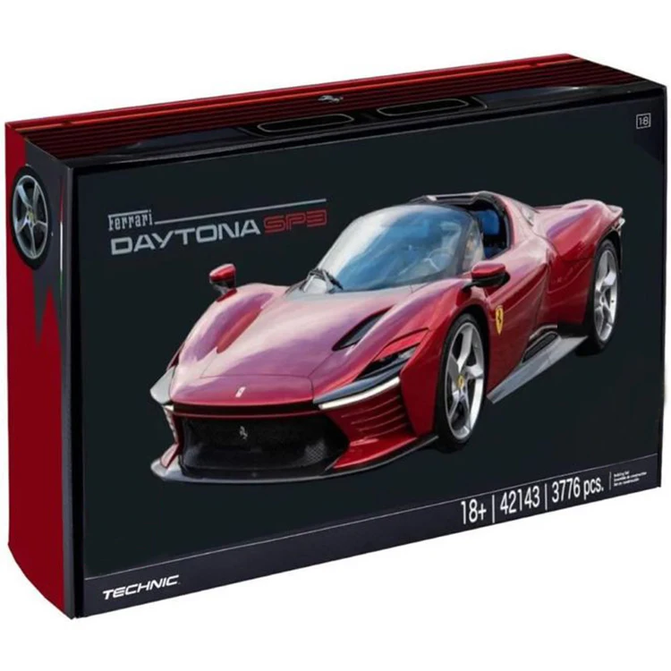 

3776 шт., новые строительные блоки Daytona SP3 с ферраридом, техническая мощность, совместимые с 42143 суперкарами, игрушки для подарка парню