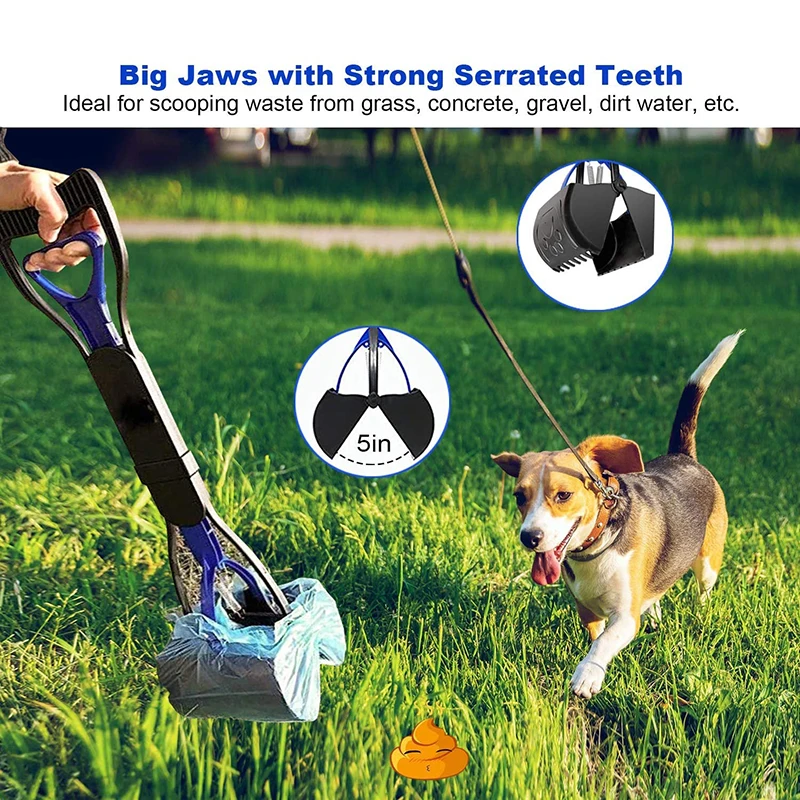 

Pet Outdoor Cleaning Tools Portable Fold Pet Pooper Scooper Dog Poop Scooper Jaw Poop Scoop Shovel Pick Up Animal Waste Picker