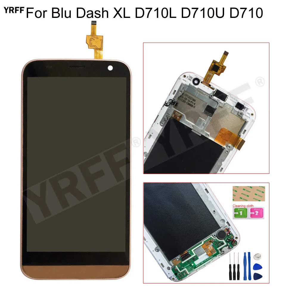 

Новые с рамкой ЖК-дисплей для Blu Dash XL D710L D710U ЖК-дисплей Дисплей кодирующий преобразователь сенсорного экрана в сборе Инструменты для ремонта