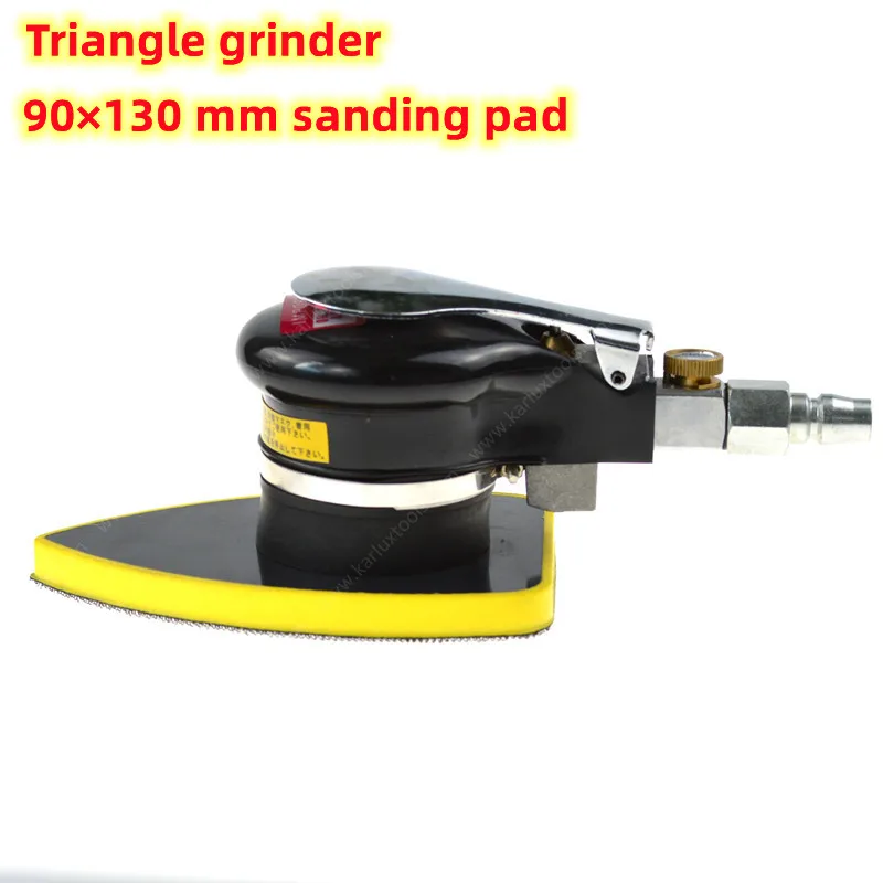 90*130mm&70*100mm Pad,Pneumatic Triangle Grinder Air Marginal Sander Corner Polishing Machine Non Vacuum Eccentric Sanding Tools