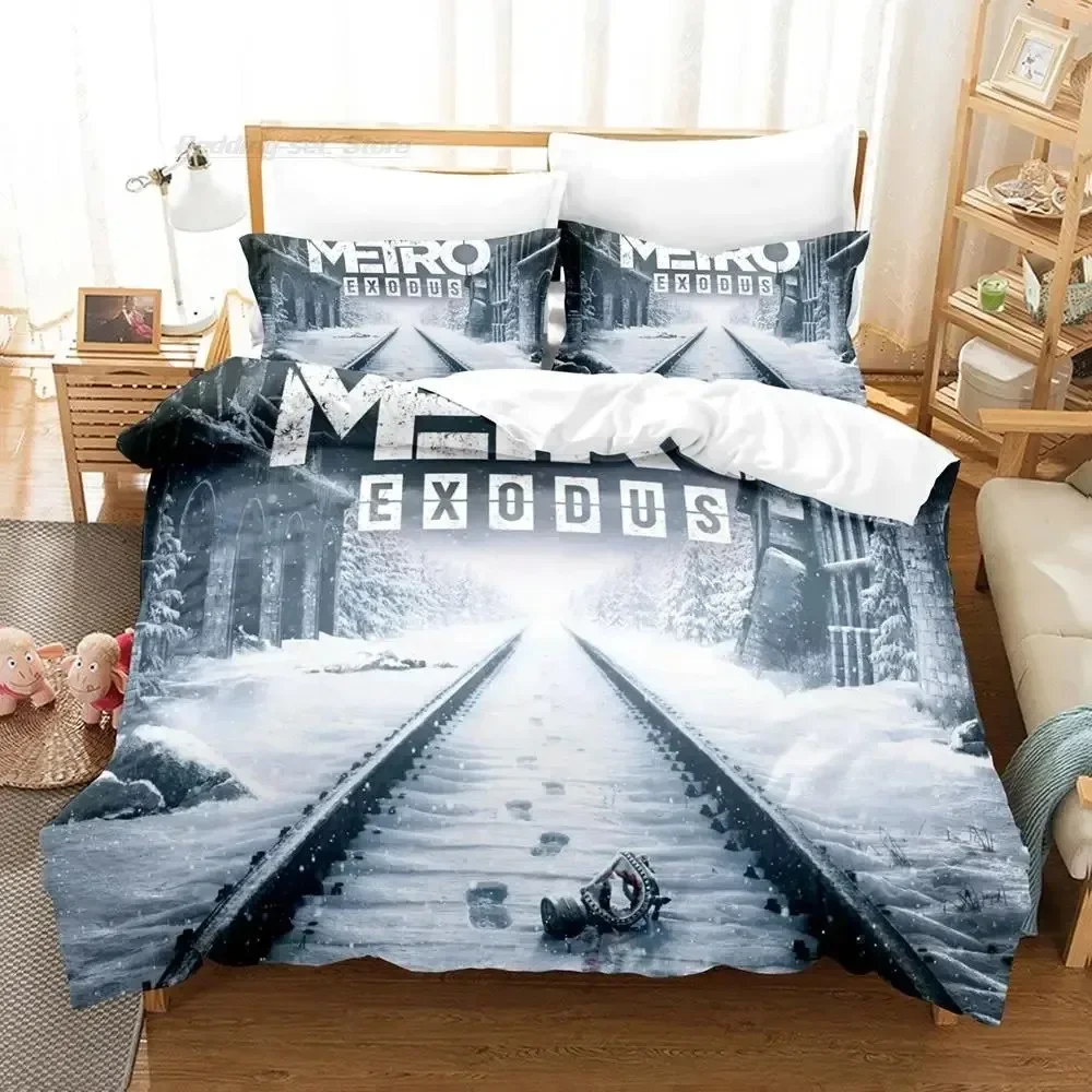 Фото Metro exodus Bedding Set Single Twin Full Queen King Size Bed Set Aldult Boy Bedroom Duvetcover Sets 3D Print 2024 aliexpress uk №5