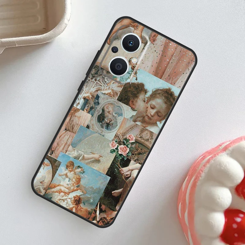 Чехол с ангелами эпохи Возрождения для OPPO Reno 11 10 Pro 11F 8T 4Z 5Z 5 6 8 7 Lite Find X5 X6 X2 X3