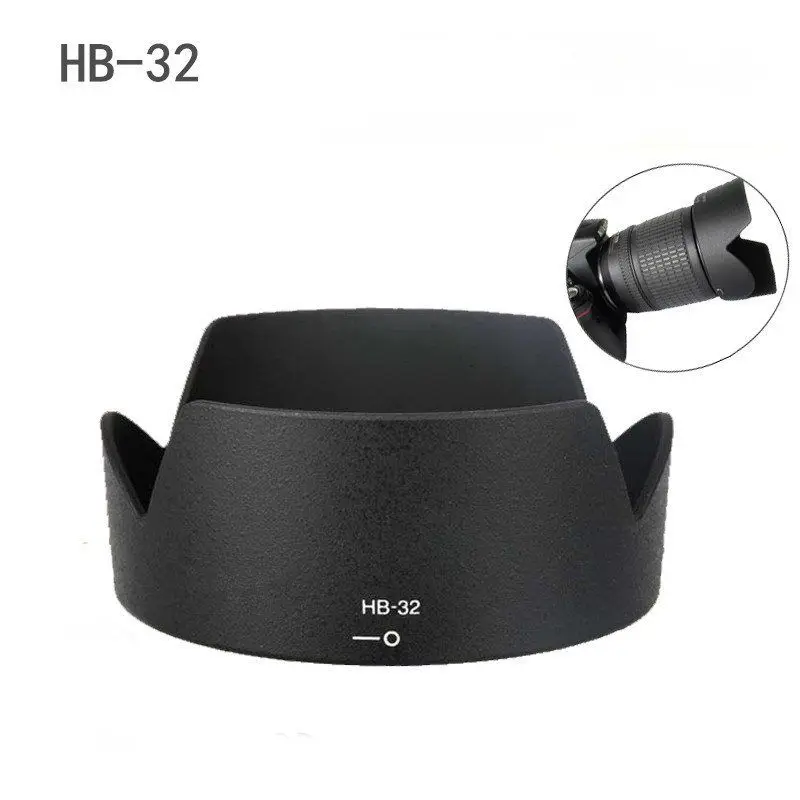 

HB-32 Camera Lens Hood For DX AF-S 18-70mm 18-105mm 18-135mm 18-140mm ED Bayonet Petal Flower Filter Thread Camera Lente Protect