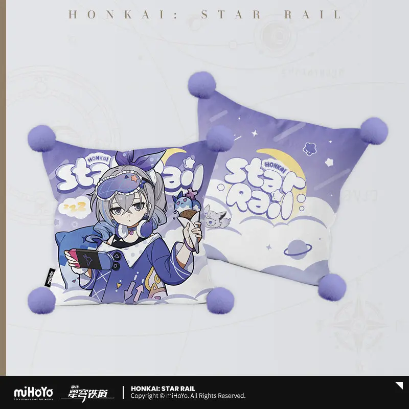 Фото Официальная аниме-подушка-обнимашка MiHoYo Honkai: Star Rail с персонажами Кафкой, Файрфлай, Сильвер Волф, Робин – милый декор и подарок для косплея №3