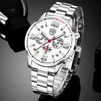 2022 luxury fashion mens sports watchs men business quartz wrist watch stainless steel luminous clock man casual leather watch