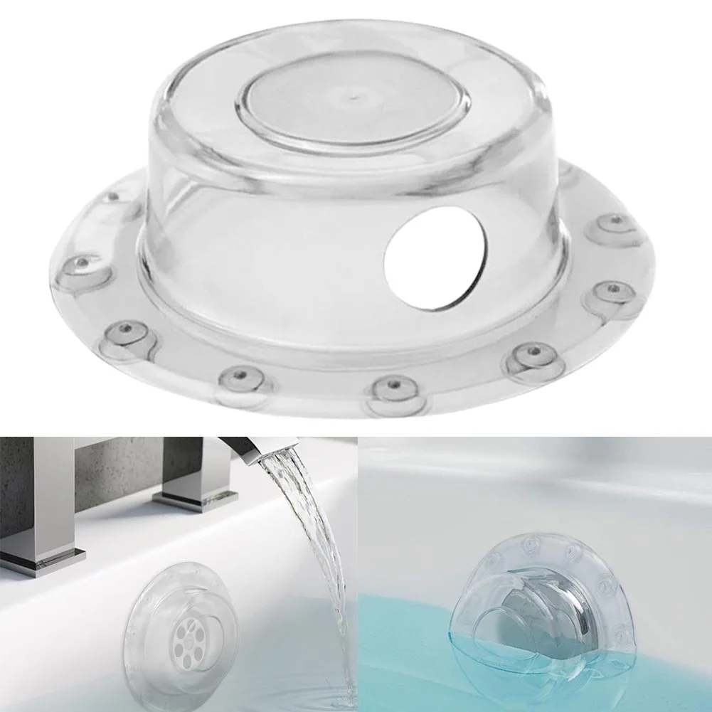 

Переливная сливная отделка для ванны, Сливная крышка для ванны 16x16x5 см, прозрачная, искусственная кожа, сверхгерметичное уплотнение, раковина для офисной комнаты