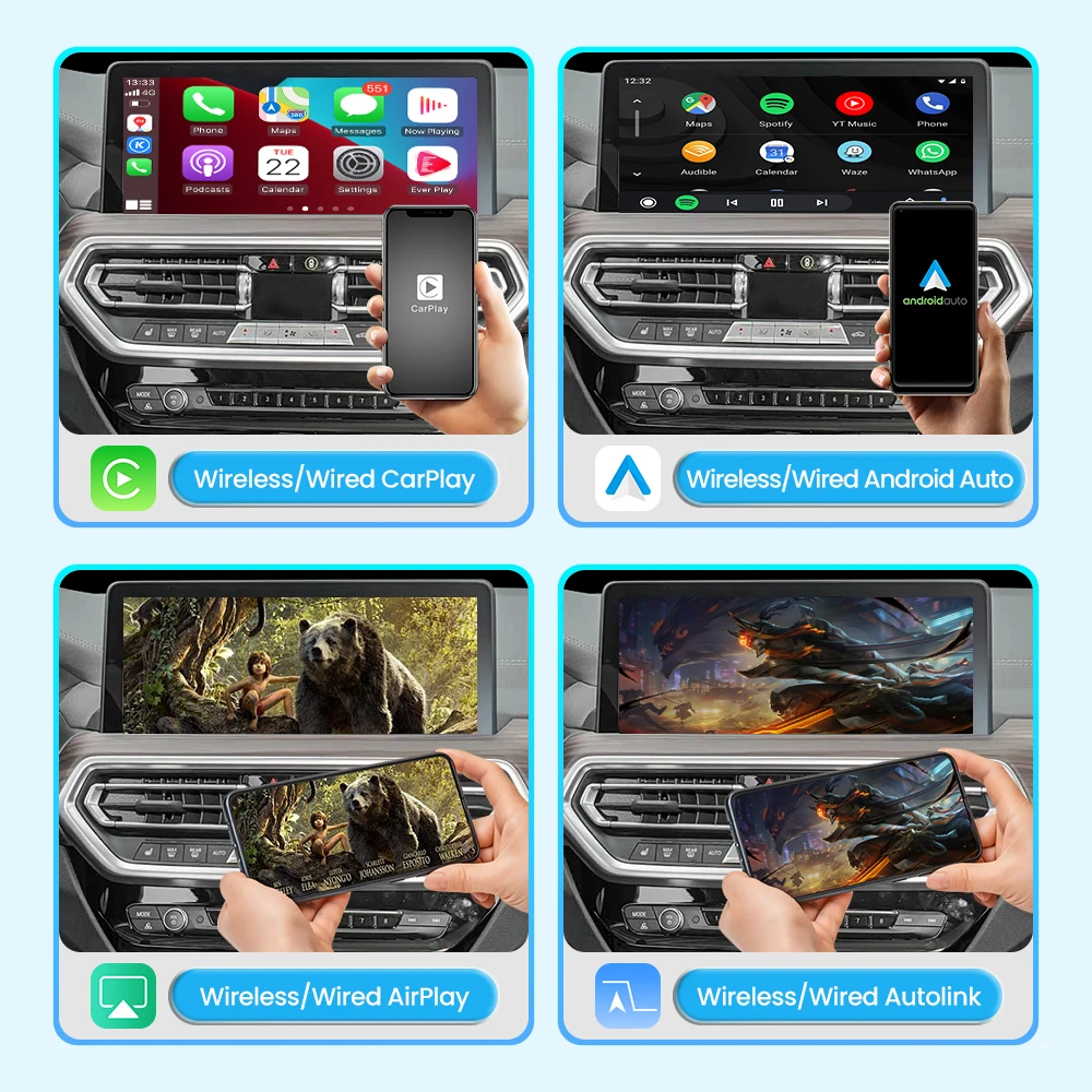 Фото Интерфейс JoyeAuto для BMW MGU (после 2019 года) 3/5/7/X3/X5/X7: Беспроводной модуль CarPlay, Android Auto, AirPlay, декодер Mirror-Link №3