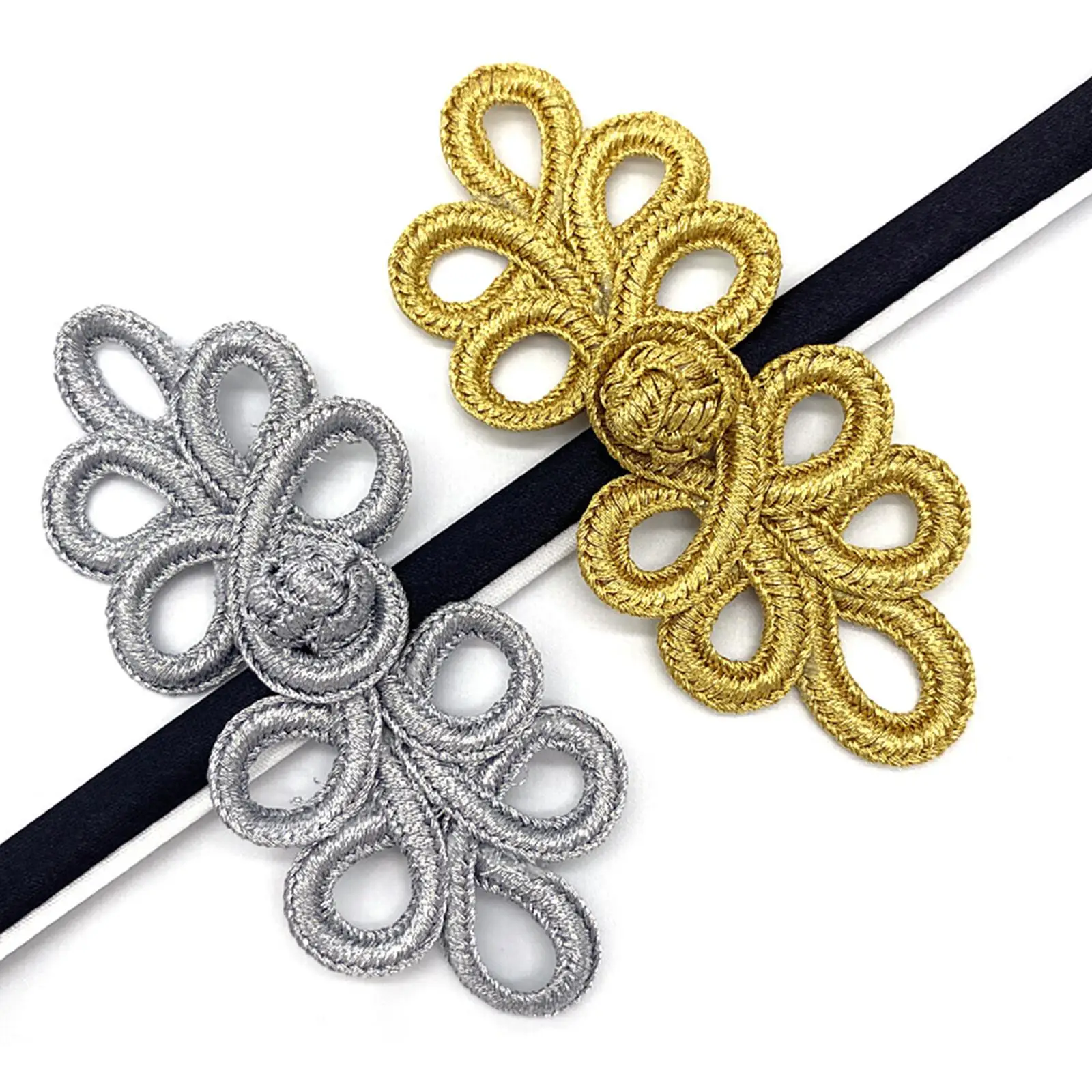 Пуговицы в форме лягушки с китайскими узлами 10 пар застежки регулируемые