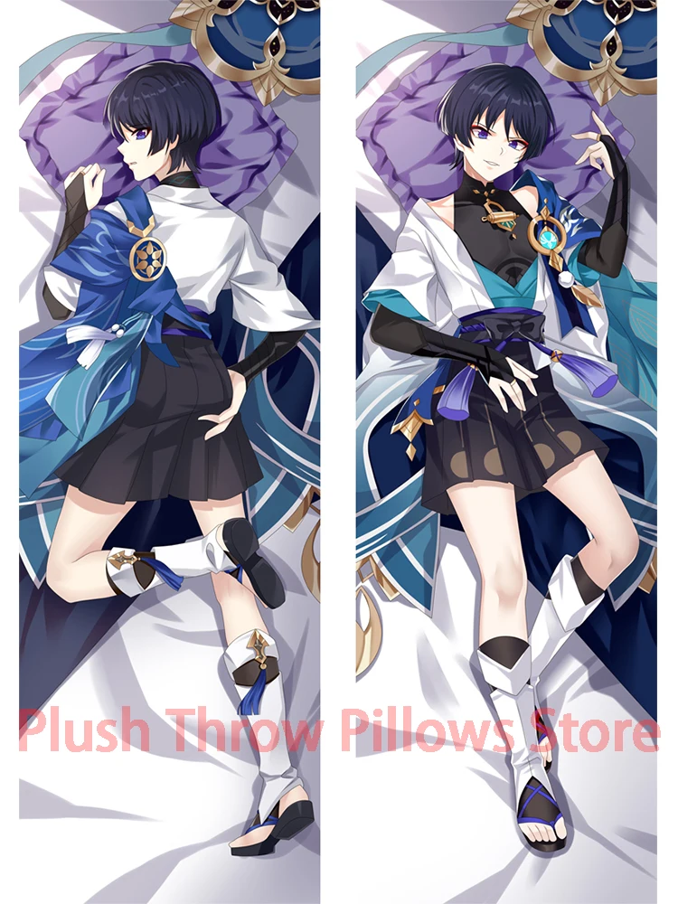 

Dakimakura anime Wanderer Genshin Impact Double-sided Print Life-size body pillows cover Adult pillowcase