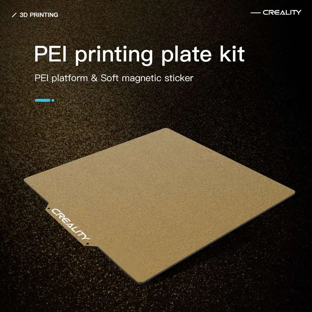 

Creality 3D PEI Printing Plate Kit 235*235*2mm 320*310*2mm Frosted Surface Gold PEI Flame Retardant and Heat Resistant