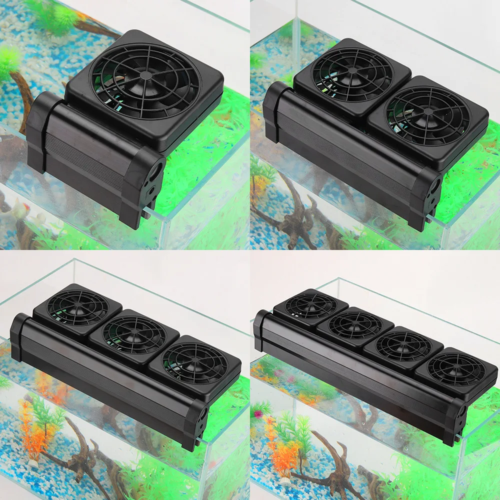 

Aquarium Fish Tank Cooling Fan System Chiller Mute Temperature Controller 1/2/3/4/5/6 Fan Set Cooler Marine Pond Accessories