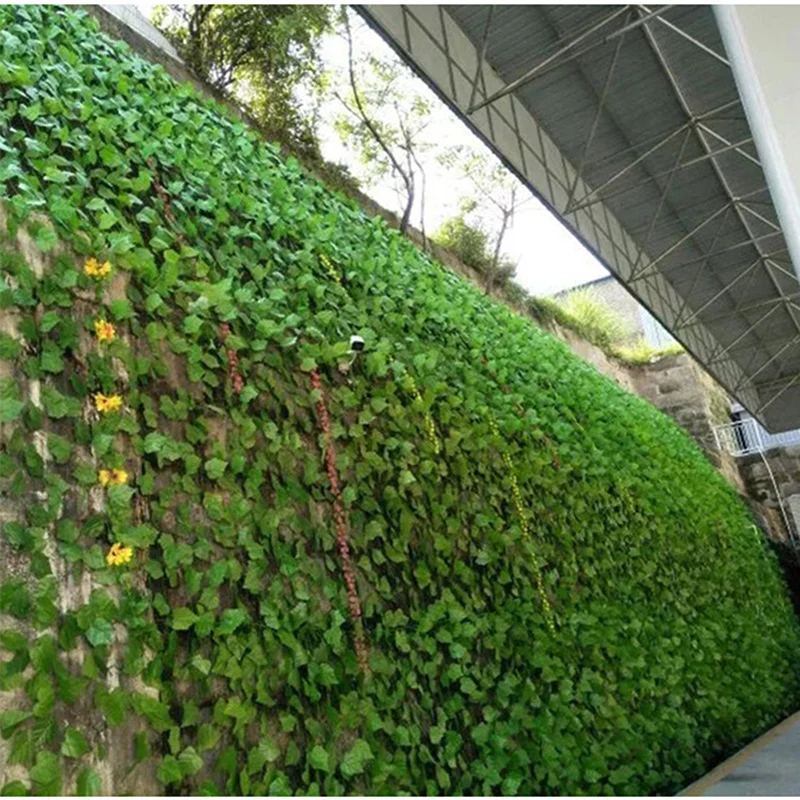 

Искусственное настенное украшение из ротанга, персонализированное украшение для дома, сада, двора, зеленых листьев, DC156