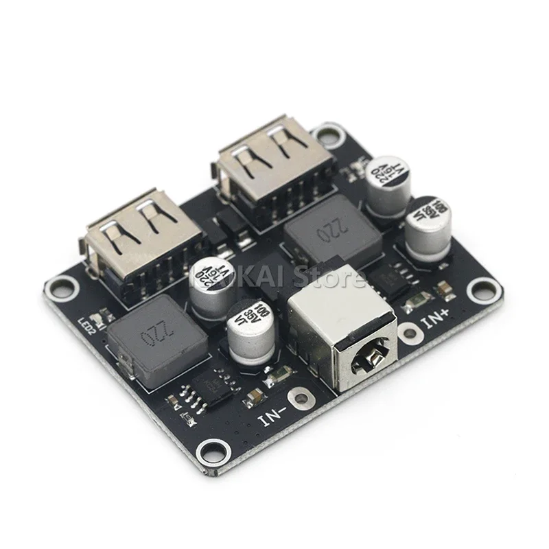 Двойной 2 двойных USB-модуля быстрой зарядки вход 6 В-30 В один порт 24 Вт поддержка QC2.0