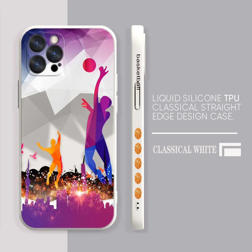 Case For Apple iPhone 14 13 12 11 Pro XS Max Mini X XR SE 8 6 6S Plus Case Funda Cqoue Shell Capa The Art Of Painted Basketball