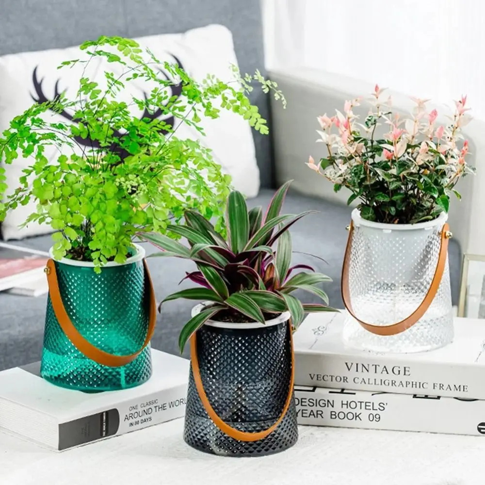 Горшок для растений с ручкой самополив гидропоники визуальный уровень воды