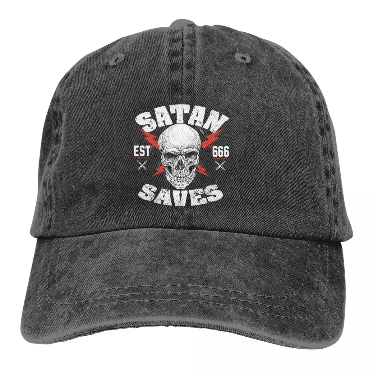 

Summer Cap Sun Visor Satanic Saves Skull Halloween Devil Hip Hop Caps Baphomet Satan Lucifer Cowboy Hat Peaked Hats