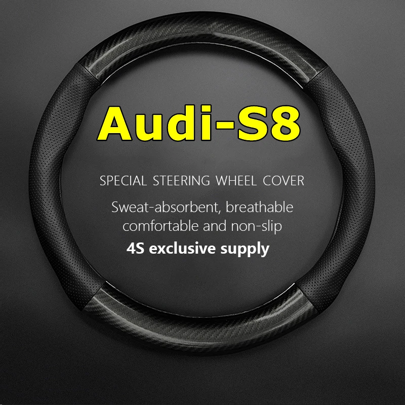 

No Smell Thin For Audi S8 Steering Wheel Cover Fit 5.2 2007 FSI Quattro 2008 2009 2013 4.0 TFSI 2014 2016 2021 2022 2023