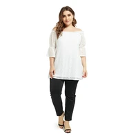 plus size elegant blouse woman new collection 2022 white oversized shirt off shoulder top female clothing wedding party guest