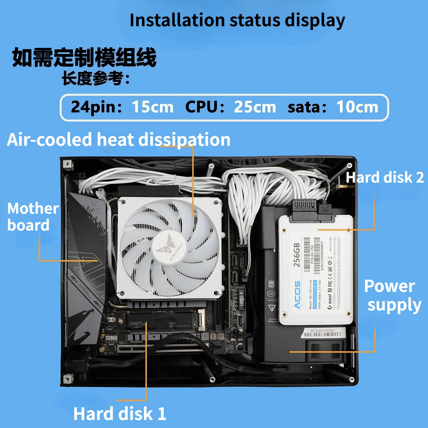 Фото JINEKS HTPC Мини-шасси A2 Мини-корпус для игрового компьютера HTPC Чехлы-подставки для MINI-ITX Горизонтальная материнская плата PCIE Внешний чехол №3