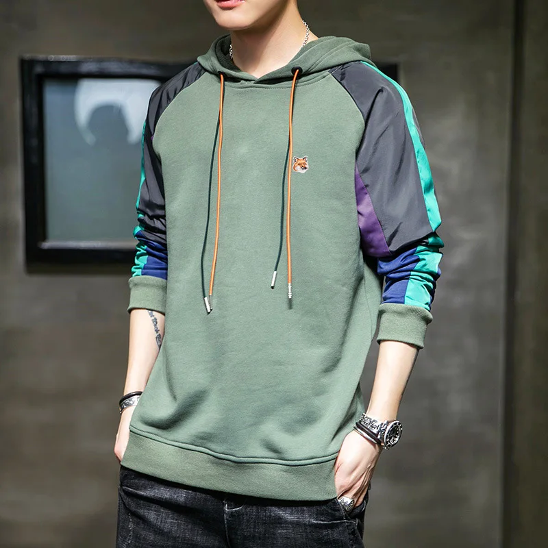 

New Luxury Brand Fox Embroidery Men's Hoodie Fashion Trend Multicolor Street Casual Hoodie Sweatshirt Autumn Men's Tops Coat