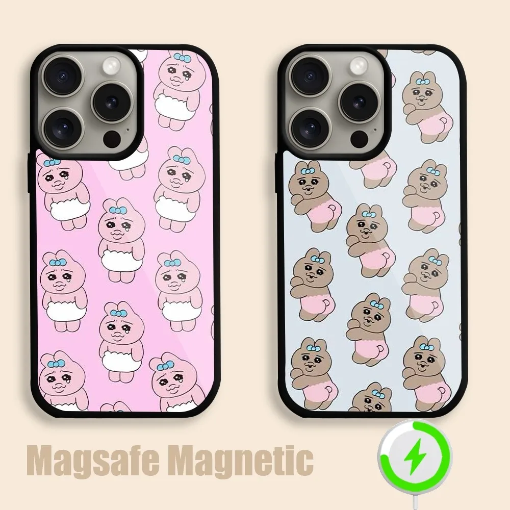Kawaii O-Opanchu Usagi чехол для телефона iPhone 15 14 13 12 11 Pro Max Plus Magsafe Магнитный беспроводной