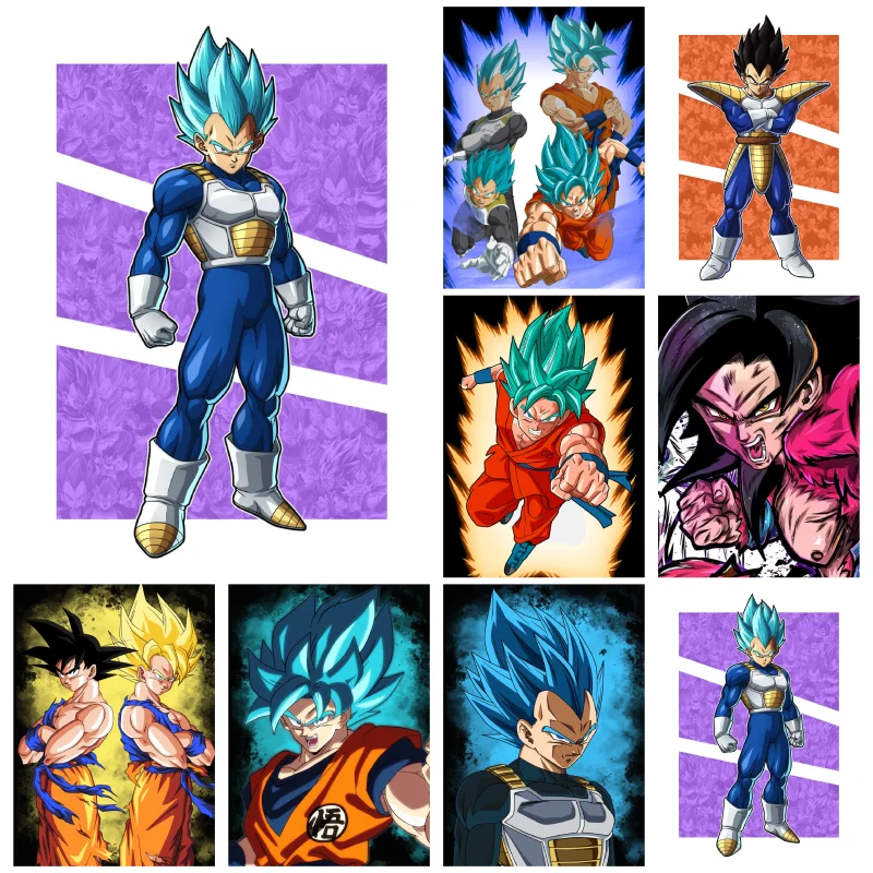 

Картина маслом, классическое японское аниме «Драконий жемчуг», аниме фигурка шару Фриза, Настенная роспись, подходит для домашнего декора спальни, 40x50 см