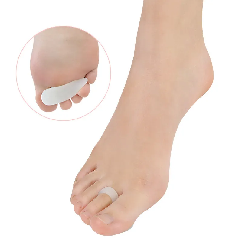 

1pair Soft One-Hole Toe Pads Overlap Toe Grip Correction Pads Hammer Toe Support Pads Pedicure Tools Foot Care Tools