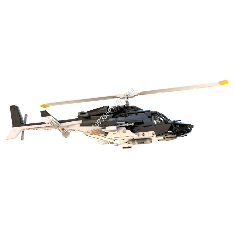 Фото 863 шт. MOC масштабная модель Airwolf, строительные блоки, детские игрушки, идея, архитектура, креативная сборка, рождественские подарки №1