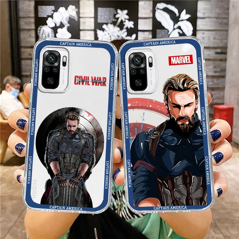 

Marvel Ironman comics For Xiaomi Redmi Note 12 10 11 9 Pro Plus Speed 11S 11T 10S 9T 9S 8 5G Transparent Phone Case Cover