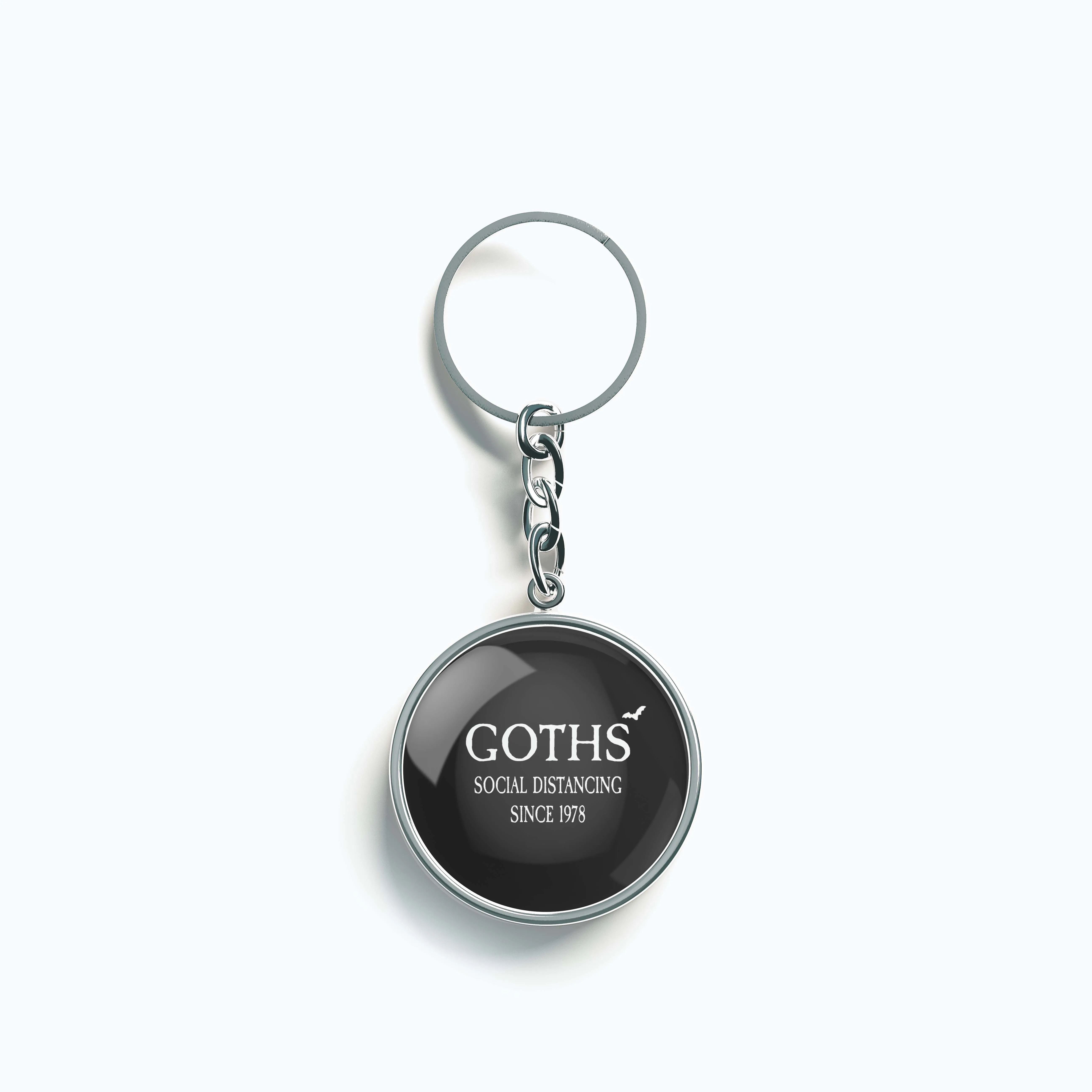 

Goths Social Distancing Since 1978 Moon Necklace Gifts Stainless Steel Crescent Chain Girls Lovers Men Accessories Party