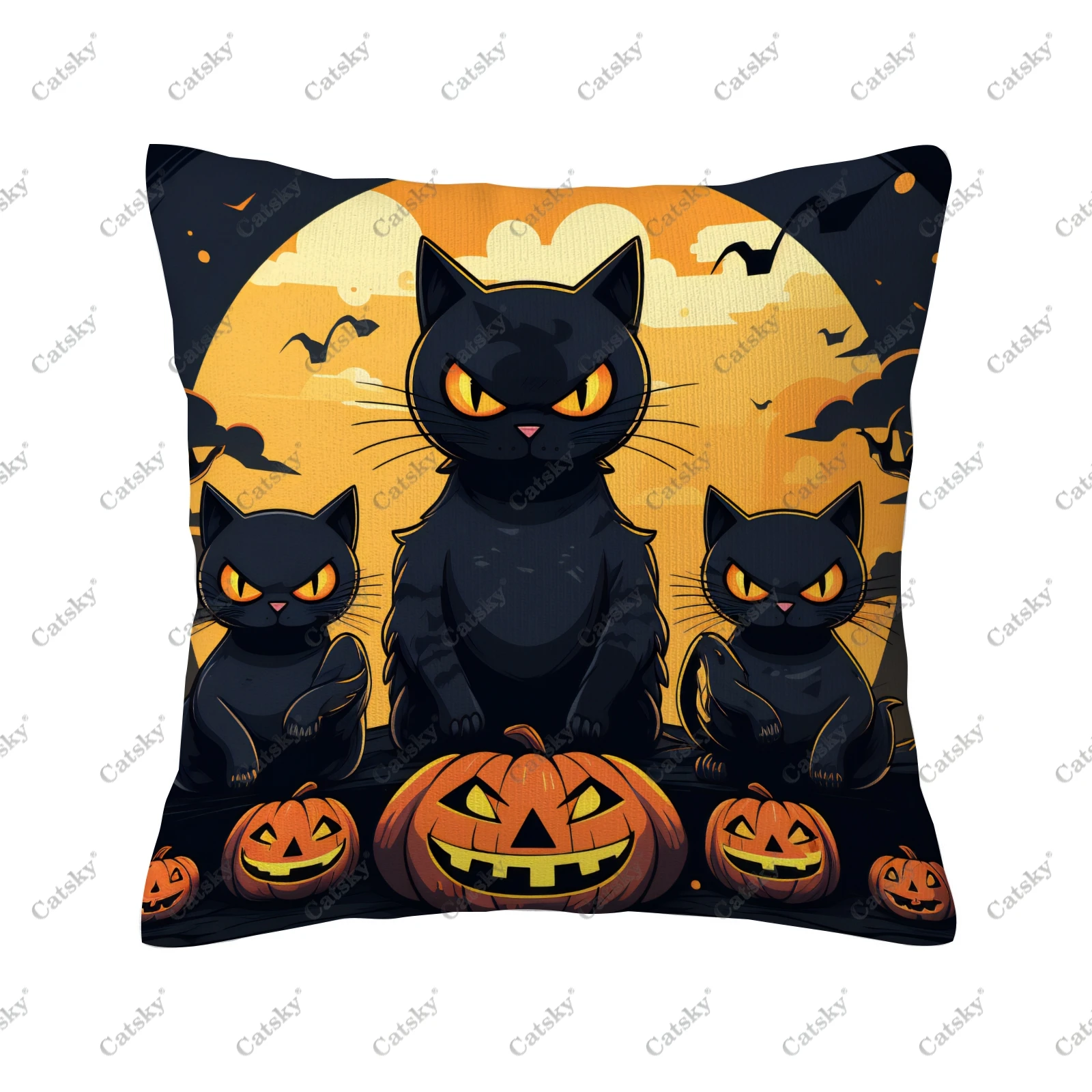 

Чехол для подушки на Хэллоуин с ужасными кошками, наволочка, крутая декоративная подушка в виде фигурки Asta, для домашнего декора, чехол для дивана, автомобиля, подушки для кровати
