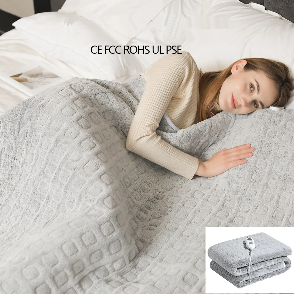 

Heated Blanket Electric Throw Soft Fleece Electric Blanket 6 Heat Settings 3hrs Timer Auto Shut Off Machine Washable