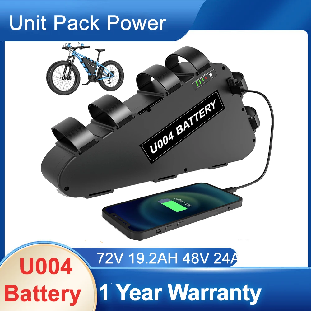 

52V 60V Electric Triangle eBike Battery 36V 48V 72V 24AH 21700 EBike Battery for 2000W 1500W Motor duty-free gift charger