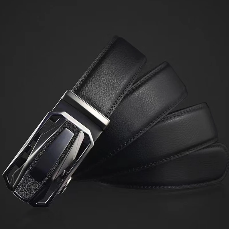 2022 High-quality Luxury Leather Belt Men's Leather Automatic Buckle Belt Young People's Belt Young Business and Fashion Belt