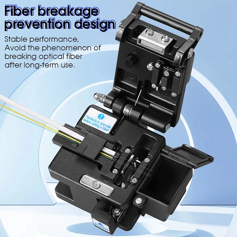 AUA-71S Fiber Cleaver FTTH Cable Fiber Optic Cutting Knife Tools Cutter Three-in-one Clamp Slot 16 Surface Blade