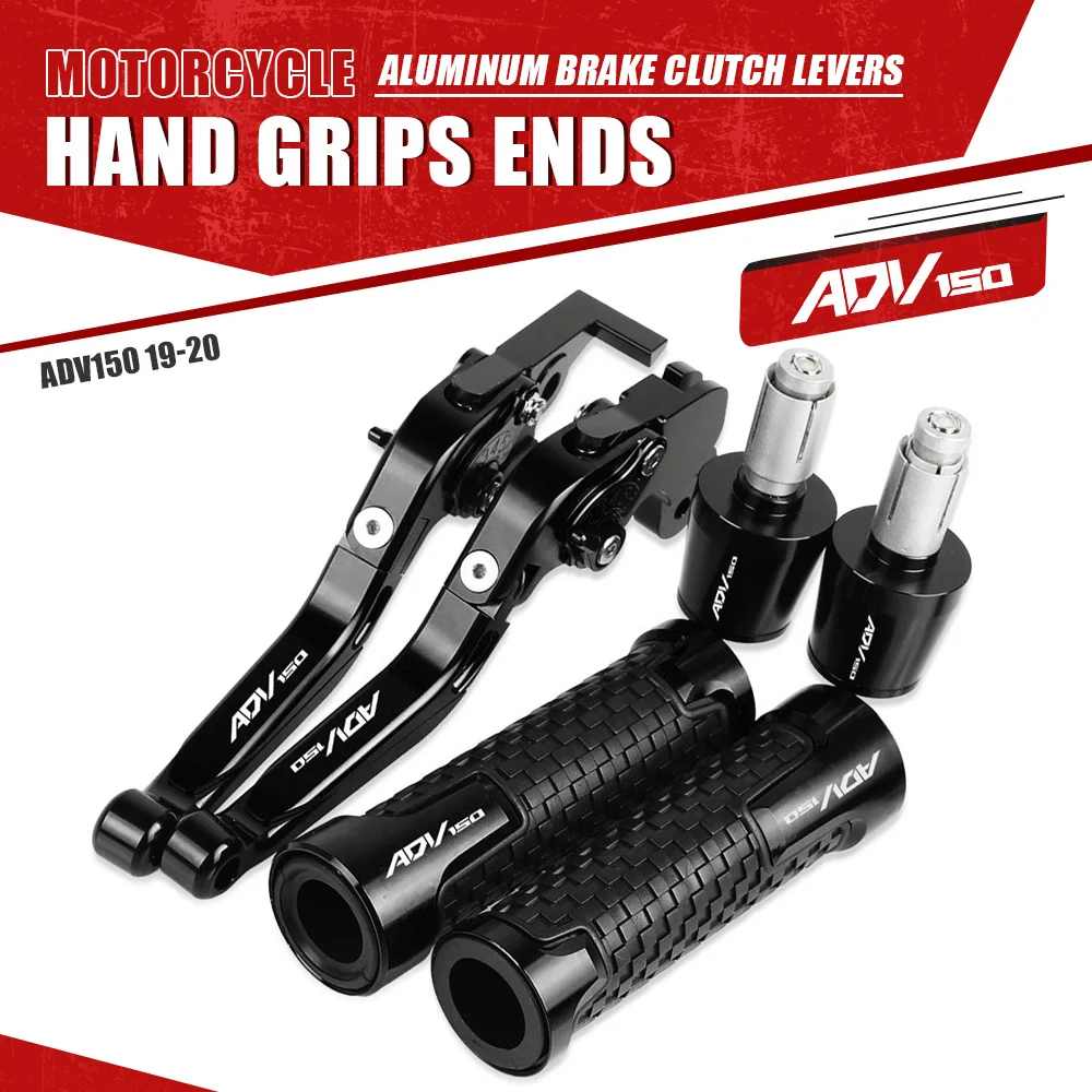 

ADV150 ADV 150 Motorcycle Aluminum Adjustable Brake Clutch Levers Handlebar Hand Grips ends For HONDA ADV150 2019-2020