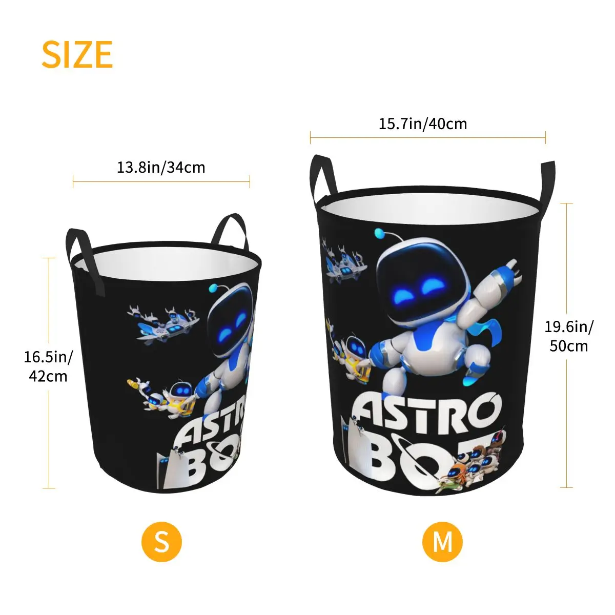 Изготовленная на заказ корзина для белья Astros Bots видеоигр складная детская