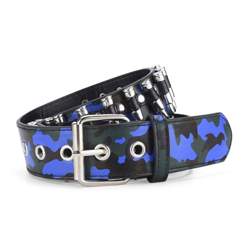 

Punk Teens Man Waist Belt Jeans Adjustable Belt for Nightclub Casual Pants Decor