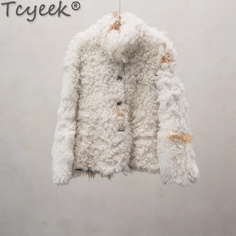 

Tcyeek Winter Clothes Women Coats and Jackets Female Wool Fur In One Coat Korean Warm Short Fur Coat Jaqueta Feminina Zm401