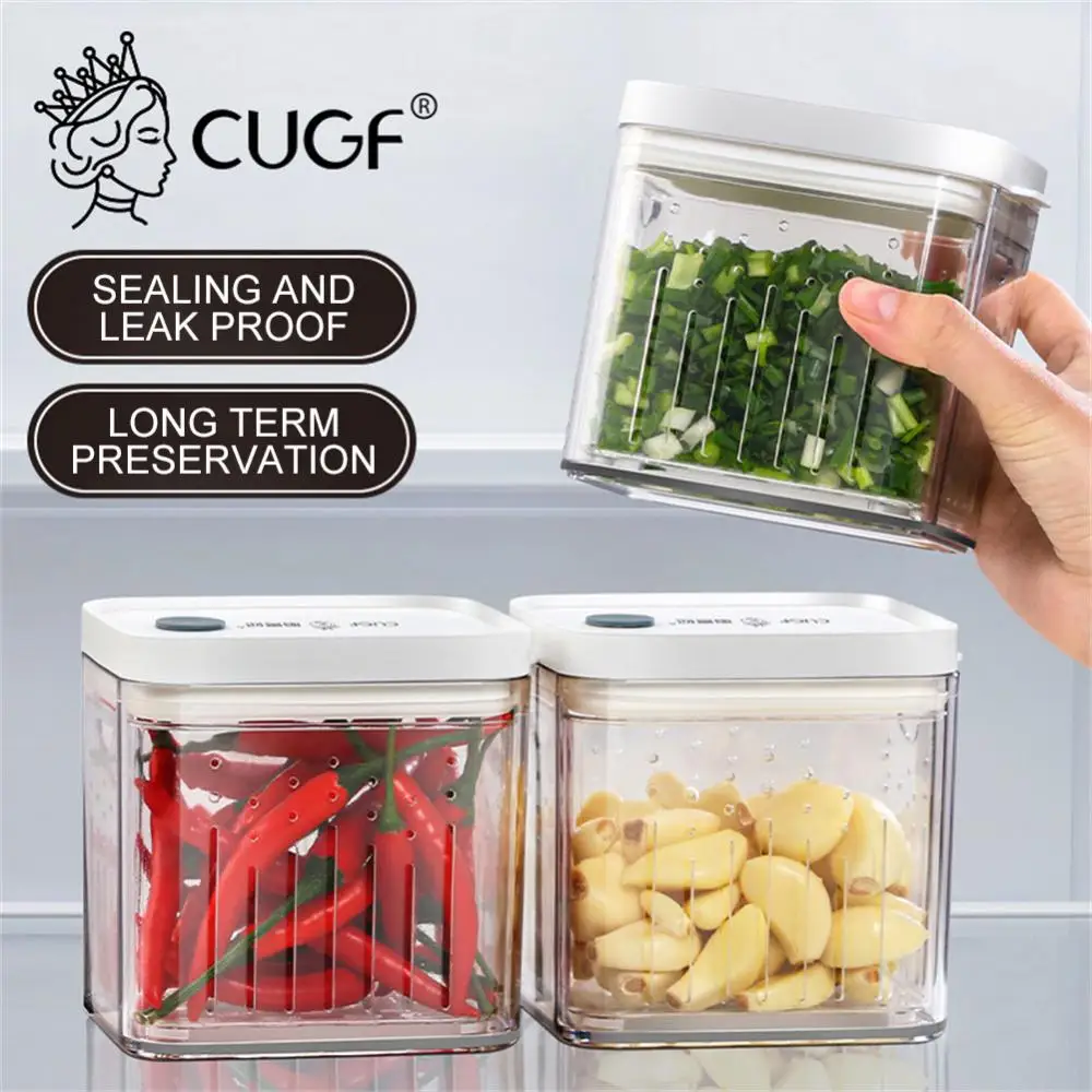 

Fresh-keeping Storage Box Kitchen Gadget Plastic Fresh Keeping Box 2023 Drain Crisper Hot Wholesale Kitchen Storage Containers