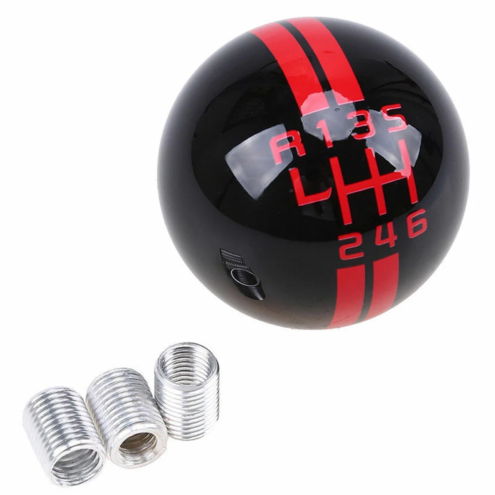 

1pc Car Shift Knob 5/6 Speed 12mm For Ford Mustang GT500 Manual Gear Shift Knob Shifter Black Round Ball Universal For Most Cars