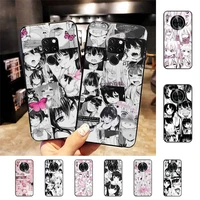black white pink anime girl phone case for samsung a51 a30s a52 a71 a12 for huawei honor 10i for oppo vivo y11 cover