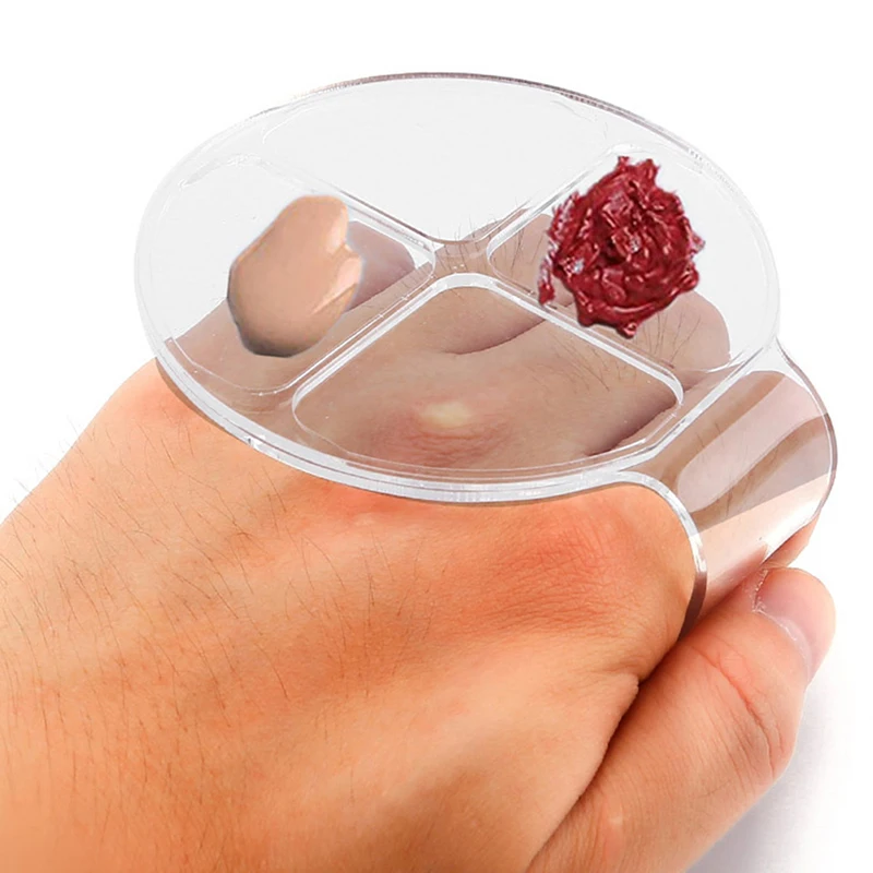 

8CM Clear Makeup Palette Handheld Makeup Tray For Foundation Mixing Acrylic Nail Art Manicure Palette Practical Makeup Tool