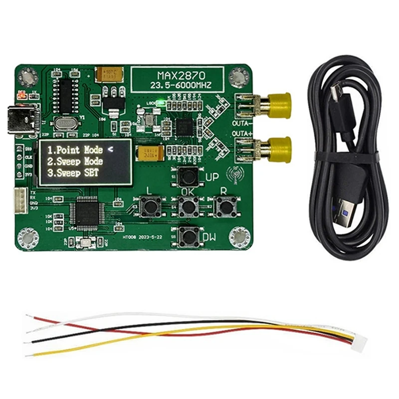 

HT008 Signal Source MAX2870 STM32 23.5-6000Mhz Signal Generator Signal Source Support Point/ Mode Durable
