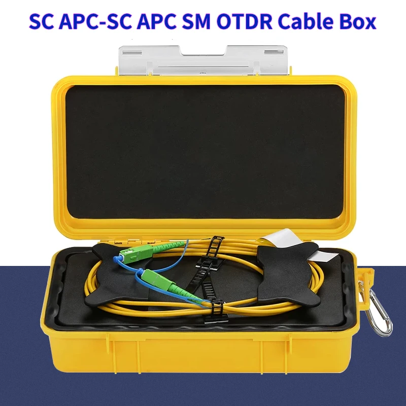 

SC/APC-SC/APC Волоконно-оптический OTDR пусковой кабель коробка волоконные кольца 500 м 1 км 2 км SM 1310/Нм OTDR уничтожитель мертвых зон, бесплатная доста...