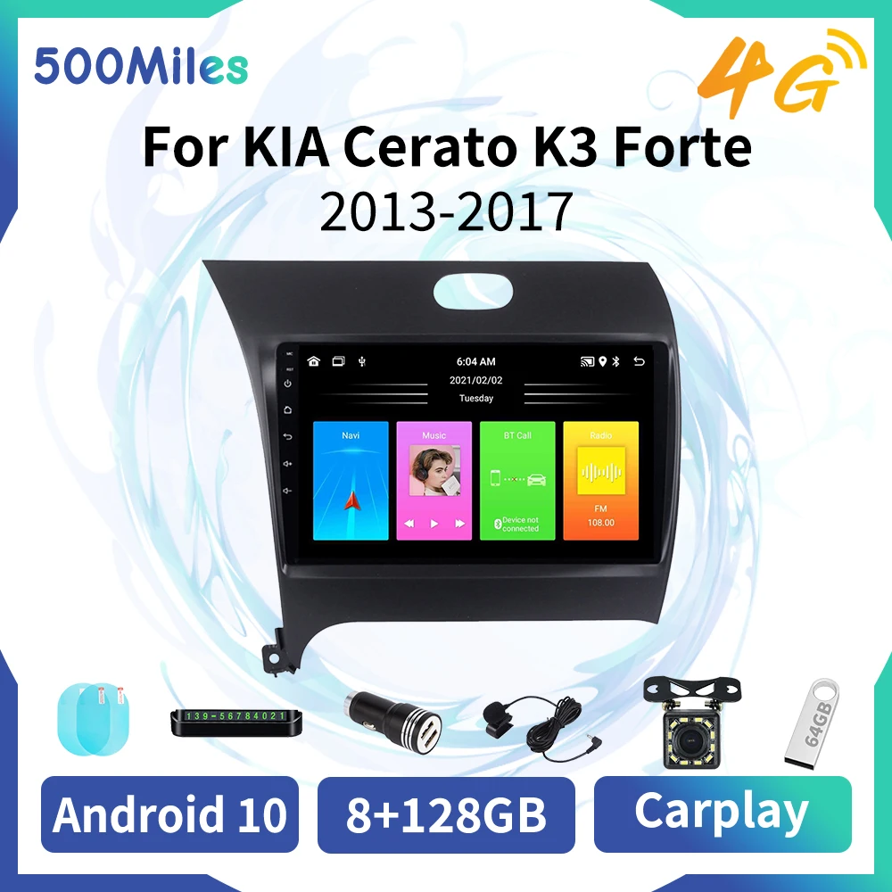 

2 Din Android Car Stereo for KIA Cerato K3 Forte 2013-2017 Car Radio Multimedia Player Navigation GPS WIFI Touch Screen Head Uni