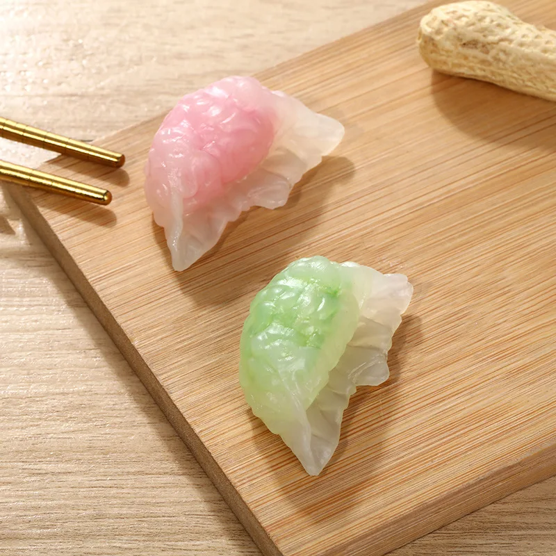 

Simulated Crystal Dumpling Key Chain Creative Fashion Food PVC Photography Model Car Bag Pendant Ornaments Women Jewelry Gift