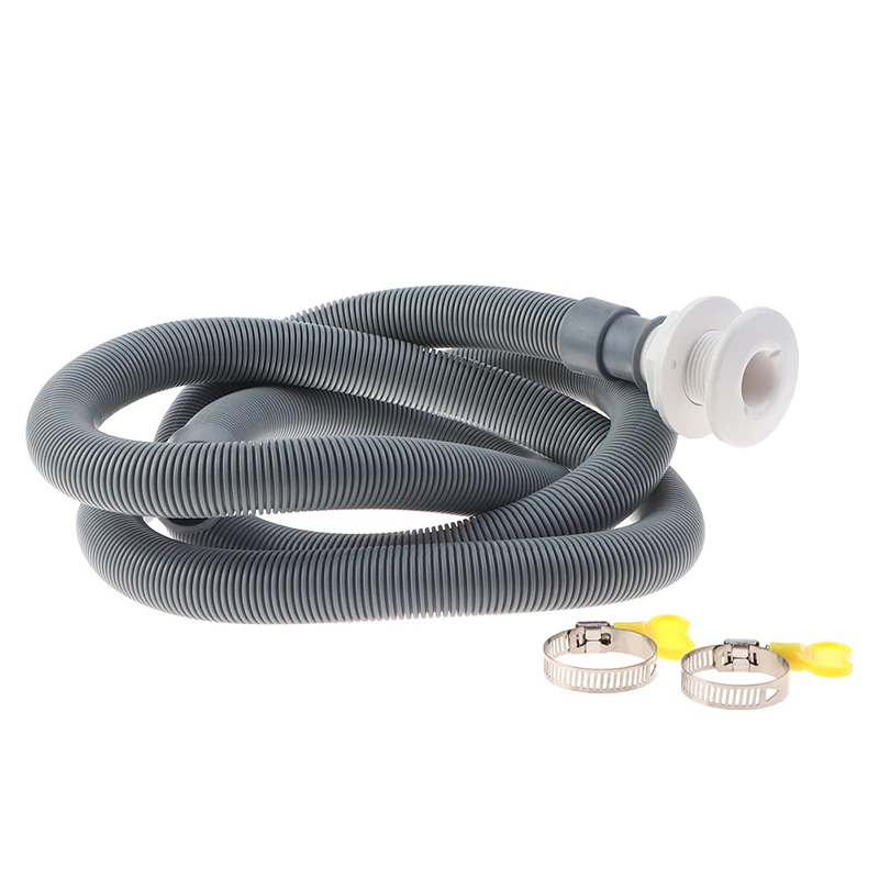 Flexible Bilge Pump Hose Installation Kit 3/4-Inch Diameter 6.6 FT For Boats With 2 Clamps And Thru-Hull Fitting